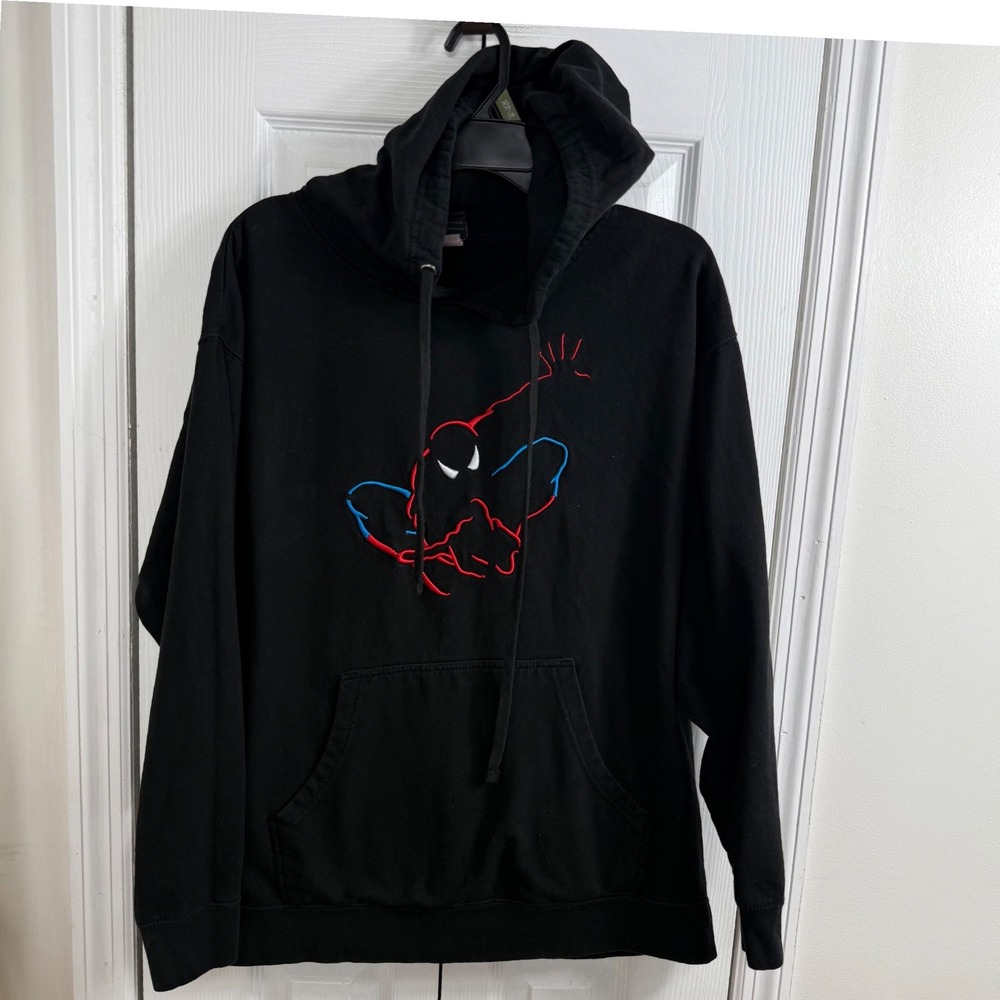 Y2K Vintage Marvel Spider-Man Men's Hoodie Large Sweatshirt Universal Studios L